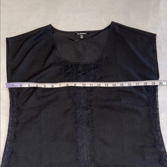 Le Chateau Black Blouse Top Blouse with Lace Women’s Size M - Picture 9 of 11